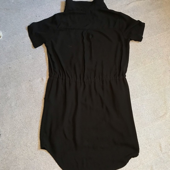Aqua Size XS Black Belted Shirt Dress | Above Knee Short Sleeve WITH POCKETS!!! - Picture 11 of 12